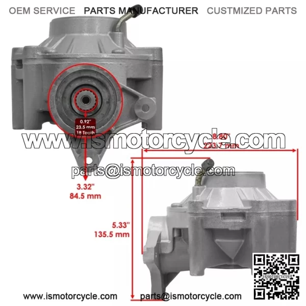 Complete Rear Differential Gear Case For Can-Am Outlander 800 800R 2006-2011 Natural color of aluminum alloy - Image 2