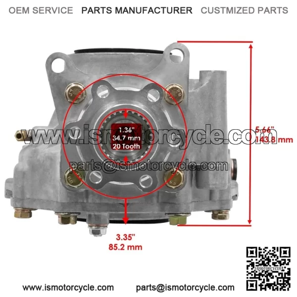 Complete Rear Differential for Yamaha Grizzly 660 YFM660F 4WD 2002-2005 07 08 - Image 3