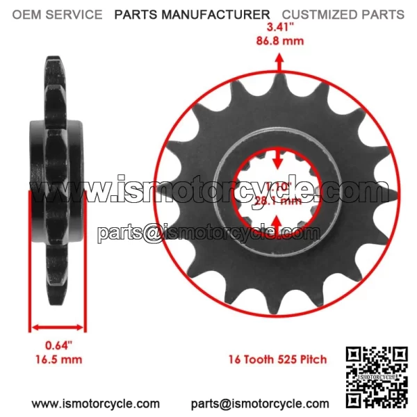 Front Rear Drive Chain Sprocket for Husaberg FC501 1994 / FC600 1994 - Image 2