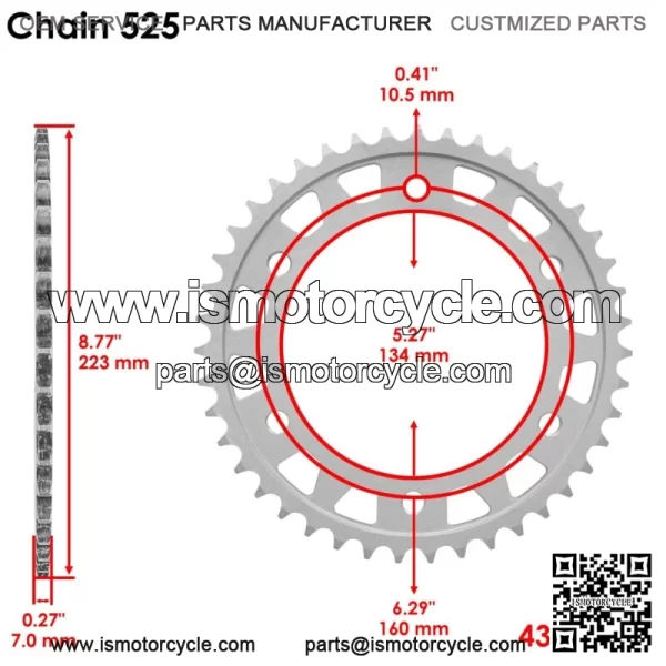 Front Rear Drive Chain Sprocket for Husaberg FC501 1994 / FC600 1994 - Image 3