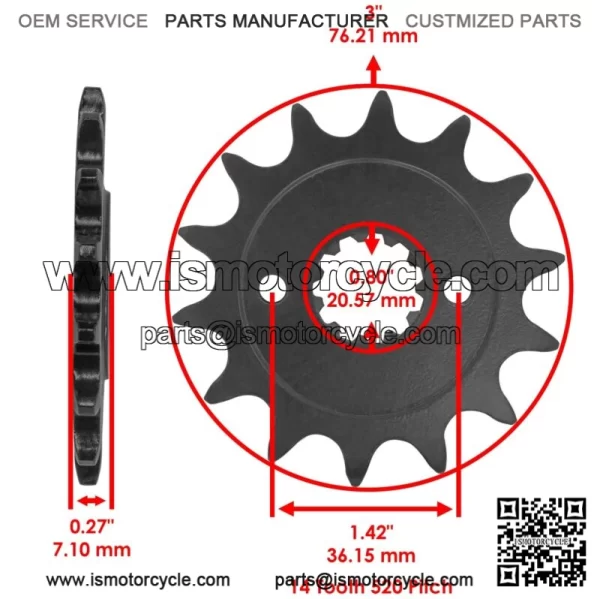 Front Rear Drive Chain Sprocket for Husaberg FC350 1996 / FC400 1996 - Image 2