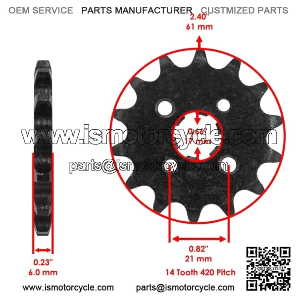 Front Rear Drive Chain Sprocket for Husaberg FS600E 1999 / FX600E 1999 - Image 2