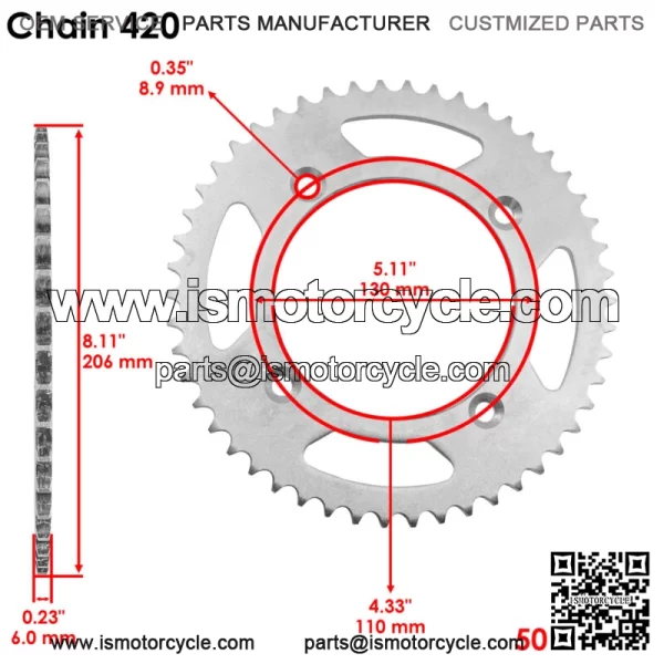 Drive Chain Sprockets For Honda CR85R 2003-2007 41201-GBF-K00 23800-GCF-A20 - Image 2