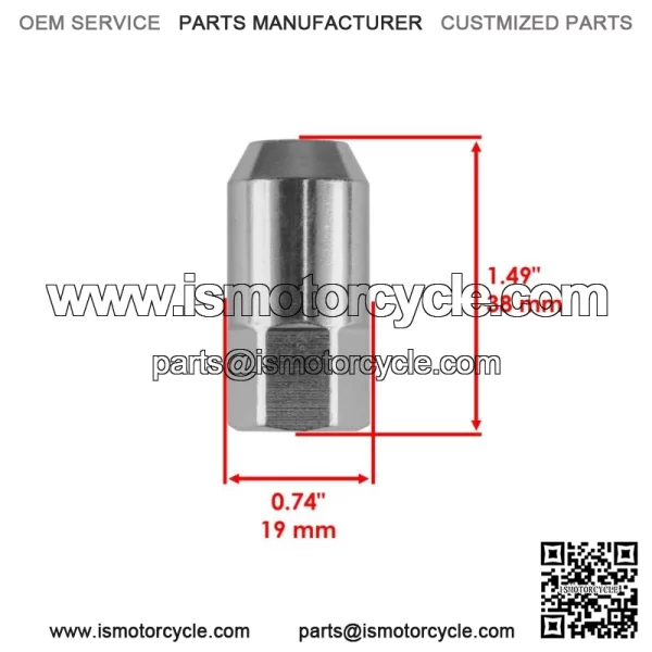 8X Wheel Lug Nut 3/8 for Polaris Sportsman 800 EFi 2005 2006 2007 For: Polaris Sportsman 800 - Image 2