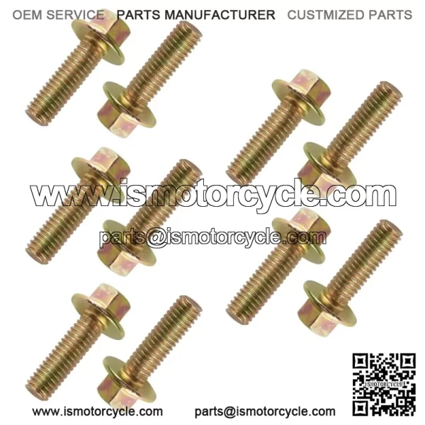 10x Flanged Head Clutch Bolt M6x20 for Polaris Sportsman 570 6x6 2018 2019-2021 For: Polaris Sportsman 570 - Image 3