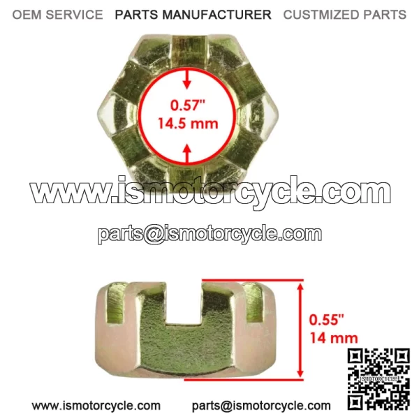 Front Axle Castle Nut For Polaris Sportsman 700 2002 2003 2004 2005 2006 2007 For: Polaris Sportsman 570 - Image 2