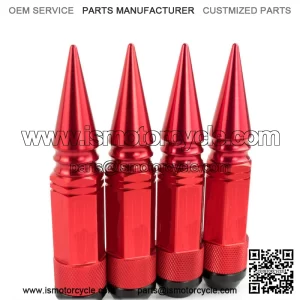 SICKSPEED 4 PC RED KED ALUMINUM 108MM 3PC LUG NUTS POLARIS ATV 3/8X24 N31 For: Kawasaki Teryx4 800