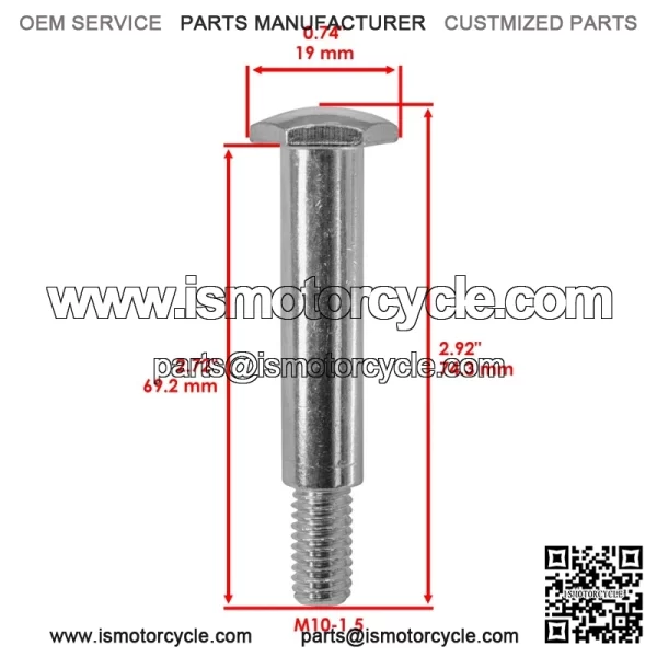 2108765SM 2108765 Deck Wheel Bolt for Briggs & Stratton Ferris Murray / 714760SM - Image 2