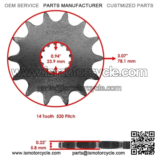 Blue Drive Chain And Sprockets Kit for Yamaha YFZ450 YFZ450V 2004-2013 - Image 2