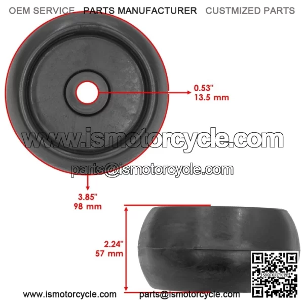 Deck Wheels w/ Hardware Kit for Ferris F50XT F125XT F150XT F200XT F160Z F210Z - Image 2