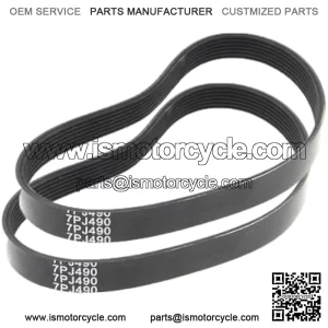 2 x 7PJ490 EPJ490 7 Stries Heavy Duty Belts, 490mm x 16mm, for Qualcast, Argos etc. mowers