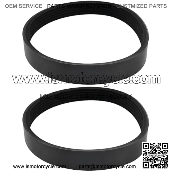 2 pcs. 6PJ348 rubber drive belt for electric mower, synchronous belt circumference 348 mm width 14 mm, suitable for most mowers