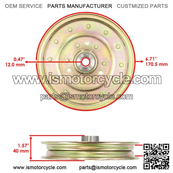 605463 48" 54" 60" Deck Idler Pulley For Hustler RD Fastrak / Raptor SDX - Image 2