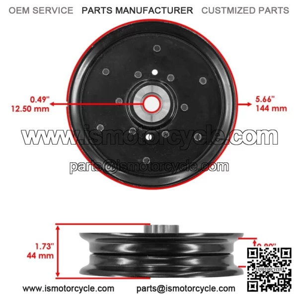 126123 126124 603988 52" Deck Idler Pulley For Hustler Raptor / Raptor Limited - Image 2