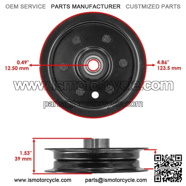 126123 126124 603988 52" Deck Idler Pulley For Hustler Raptor / Raptor Limited - Image 4
