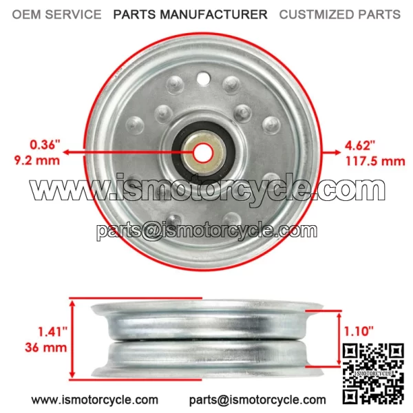 1757823YP 7034422SM 48" 52" Deck Pulley For Snapper ZT 21548 ZT 21552 ZT 2348 - Image 2