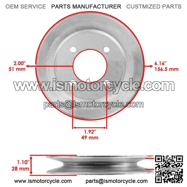 TCU26965 48" Deck Pulley For John Deere Q820 Z510 Z710 Z810 Z820 Z910 Z915 Z920 - Image 2