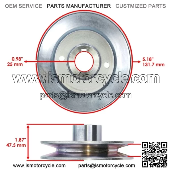 52" Deck Spindle Pulley For Scag Freedom Z SFZ52-24KT / Liberty Z SZL52-23FR - Image 2