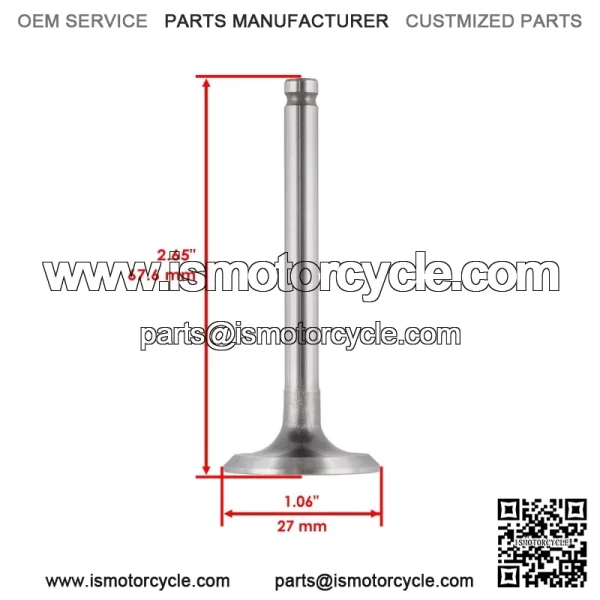 Cylinder Head Intake & Exhaust Valve Kit for Kawasaki Mule 2510 KAF620A 1994-98 - Image 3