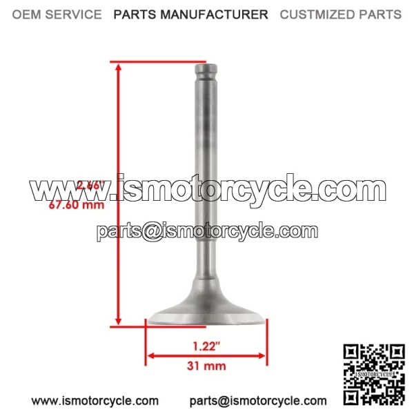 Cylinder Head Intake & Exhaust Valve Kit for Kawasaki Mule 2510 KAF620A 1994-98 - Image 4