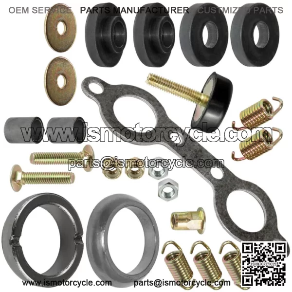 Exhaust Muffler Silencer Kit for Polaris Sportsman 800 EFI Forest 6x6 2007-2014 For: Polaris Sportsman 800 - Image 4
