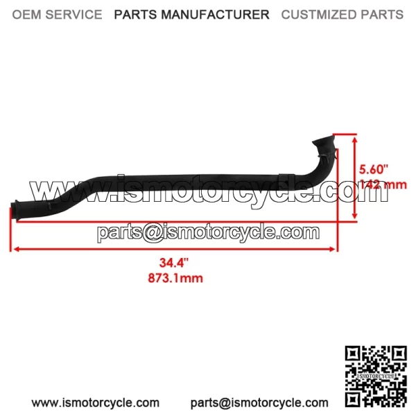 Polaris Scrambler 500 2000-2012 Exhaust Pipe & Gasket - 1261005-489 1261005-029 - Image 2