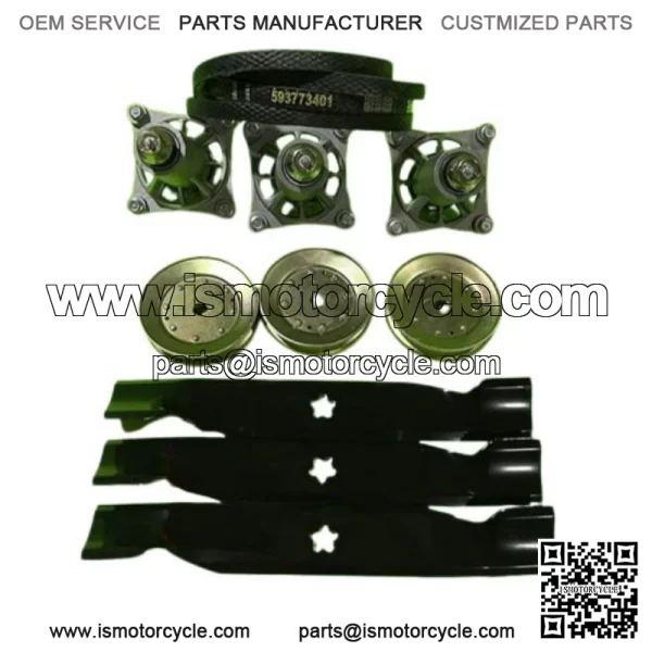Husqvarna YTH24K48 48" Lawn Mower Deck Rebuild Kit Spindles Blades Belt Pulleys