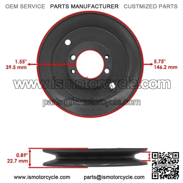 48" Deck Spindle Pulley & Blade for Ferris 5901047 HW48B PCM4818K HydroWalk - Image 4