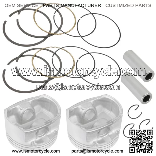 2 Cast Aluminium Cylinder Piston Kit for Polaris Sportsman 800 EFI 2005-2014 For: Polaris Sportsman 800