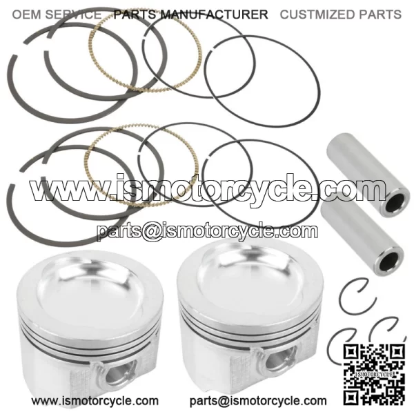 2 Cast Aluminium Cylinder Piston Kit for Polaris Sportsman 800 EFI 2005-2014 For: Polaris Sportsman 800 - Image 2