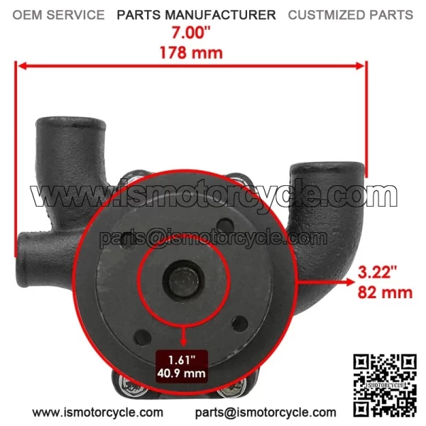 Water Pump w/ Pulley For Massey Ferguson 20 135 2135 230 235 245 739527M91 - Image 2