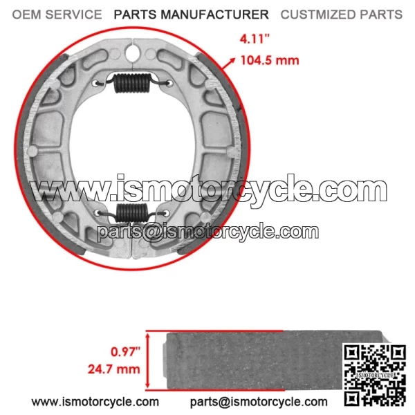 Front or Rear  Brake Shoes for Honda 45120-968-681 06450-178-932 06450-178-932 (For: Honda CT110) - Image 2