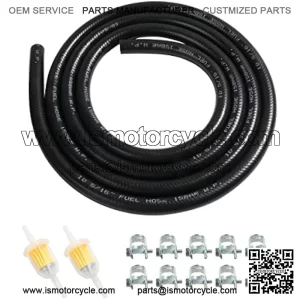 6 Feet Fuel Line Hose for Small Engines,1/4" 5/16" Inch ID Fuel Line Kits with Gas Inline Fuel Filtersfor Mower, Tractor, Dirt Bike,Small Engines and Generators 8mm