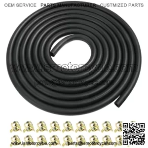 9.85FT Fuel Line,1/4" ID Fuel Line Hose with 20Pcs 2/5" ID Hose Clamps,Car Accessories Gas Line Small Engine Fuel Line,Stretchy Fuel Line for Motorcycle Mowers Tractors and All Small Engines