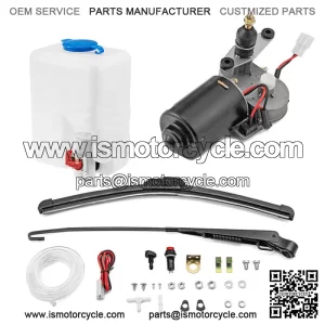 UTV 12V Electric Windshield Wiper Motor Kit Washer Bottle For Can Am Maverick X3 For: More than one vehicle