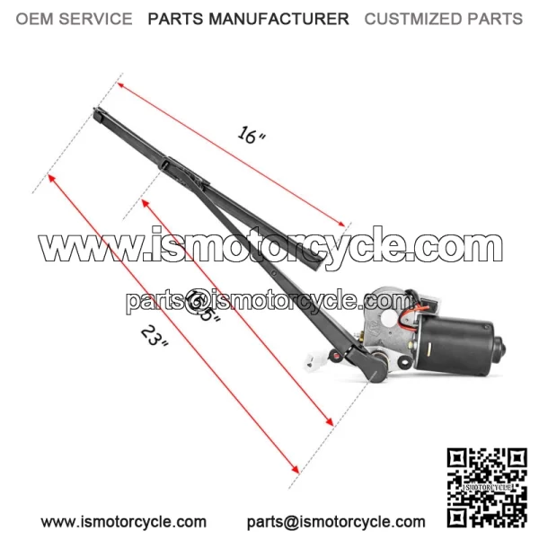 UTV 12V Electric Windshield Wiper Motor Kit for Arctic Cat Wildcat and Wildcat 4 For: More than one vehicle - Image 3