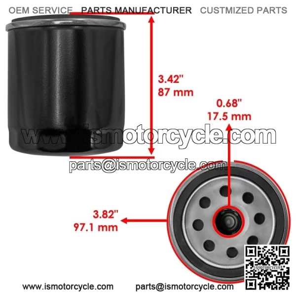 Oil Filter For Harley Davidson FLHR 1FDL FD93 Road King 1993-1998 - Image 2