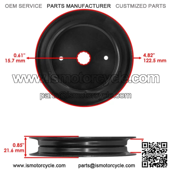 604214 603988 52" Deck Spindle & Pulley For Hustller Raptor Limited Raptor EX - Image 4