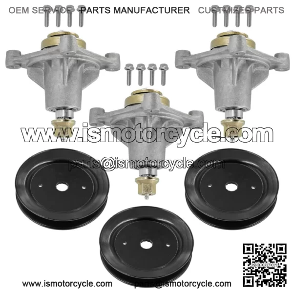 604214 603988 52" Deck Spindle & Pulley For Hustller Raptor Limited Raptor EX - Image 5