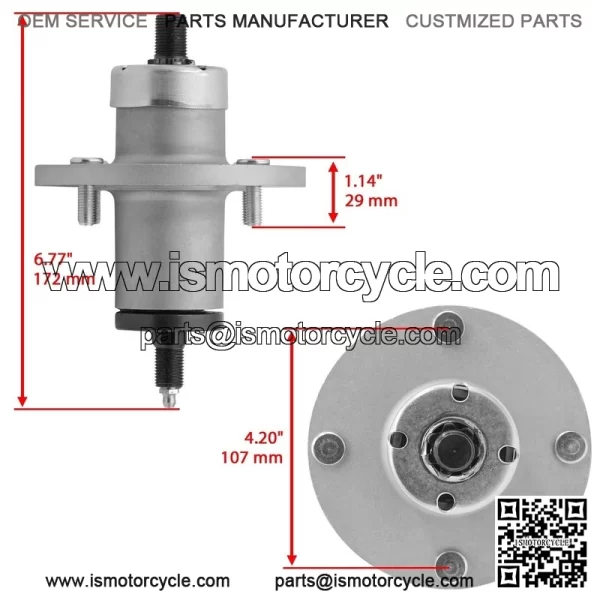 AM137483 M155979 48" Deck Spindle & Pulleys For John Deere Z245 Z255 Z355E - Image 2