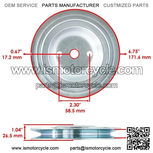 Deck Spindle & Pulley for John Deere 190C D170 E180 G110 LA150 LA175 S180 54" - Image 3