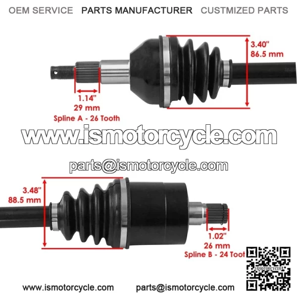 Rear Left CV Axle For Can-Am Renegade 1000R 570 XMR 2019-2024 / Renegade 850 20 - Image 3