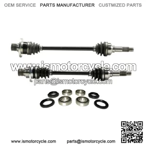 Pair of Rear Axles with Bearings for Yamaha Rhino 700 2008-2013