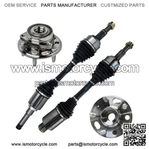FRONT CV Axle Shaft + Wheel Hub Bearing for 10-16 Chevy Equinox GMC Terrain 2.4L