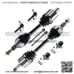 Front CV Axle Shaft + Lower Ball Joint + Tie Rod Ends for Regal Impala Intrigue