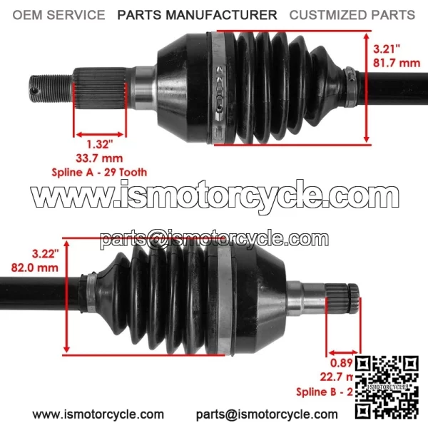 Can-Am Maverick X3 Turbo R 2017-2021 Front Right CV Joint Axle - 705402098 - Image 3