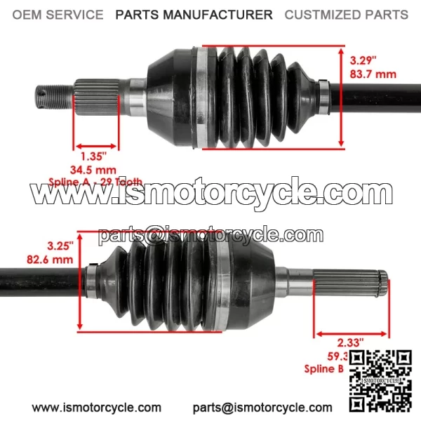 Can-Am Maverick X3 4x4 Turbo 2017-2020 Front Left CV Joint Axle - Image 3