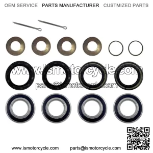 Front Wheel Bearing Seal Kit Compatible with Suzuki Vinson 500 King Quad 250 300 400 Quadrunner 250 500 Eiger 400 LT-F500F LT-A500F LT-F400 LT-F400F LT-4WD LTF-250 LT-F250F LTF300F LTF400F