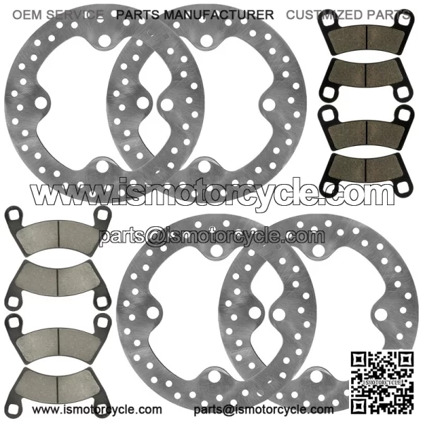Front And Rear Brake Discs and Pads For Polaris General 1000 XP 1000 2020-2024