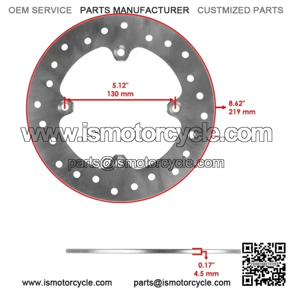 Front or Rear Brake Disc with Pads for Can-Am Defender Max HD10 2018 - 2023 - Image 2